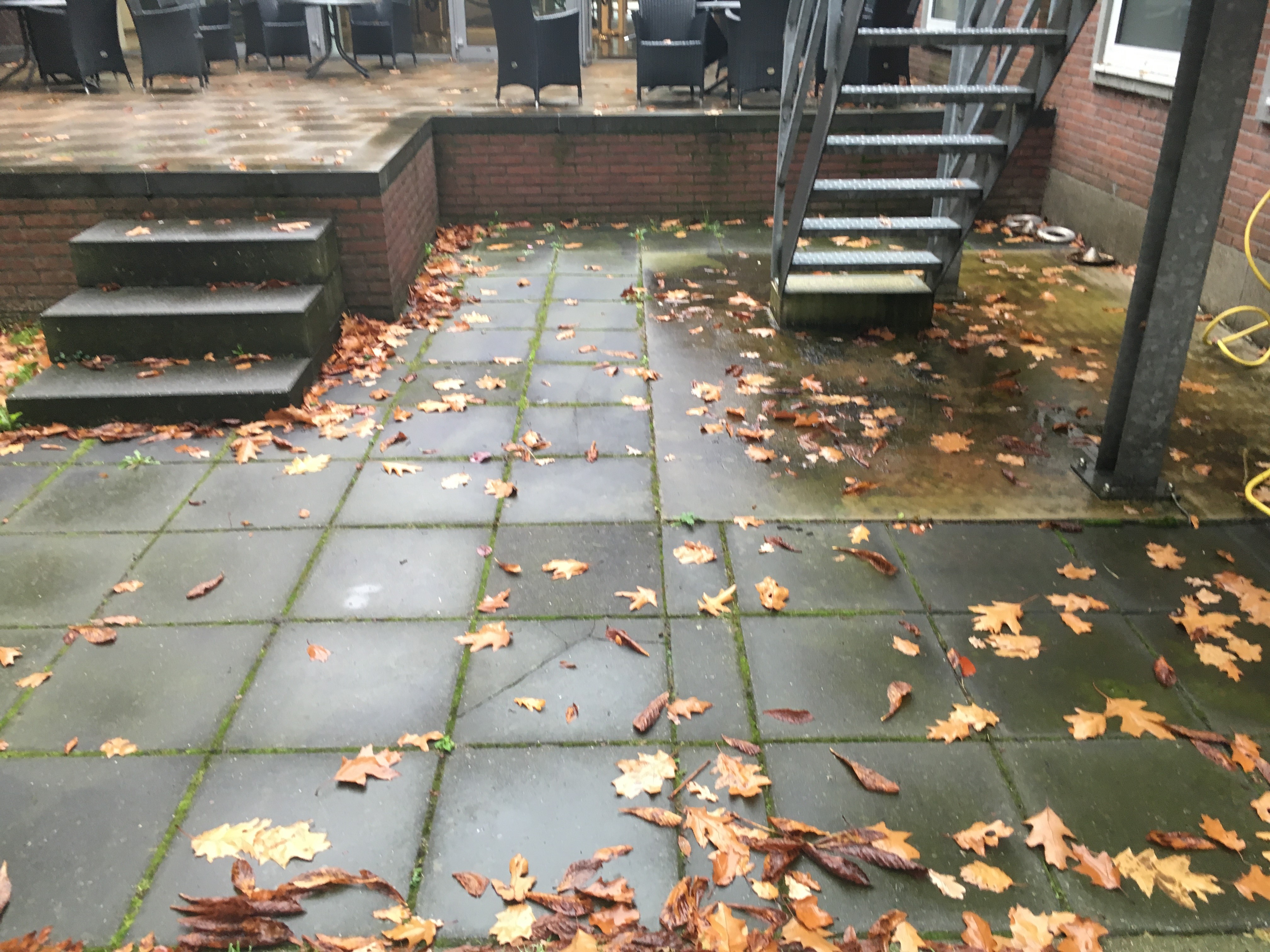 Zakelijk terras vóór behandeling
